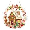 Прозрачное Акриловое Праздничное Подвесное Украшение, Рождественский Алмазный Арт Орнамент, 2D Жемчужная Картина, Прозрачный Узор Рождественской Елки, Ловец Солнца, Праздничный Подвес на Окно
