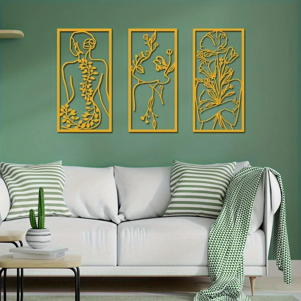 1 шт. Женский настенный декор, женское металлическое линейное искусство, стильная спальня, металлическое настенное искусство, элегантное настенное украшение, идеальный свадебный подарок