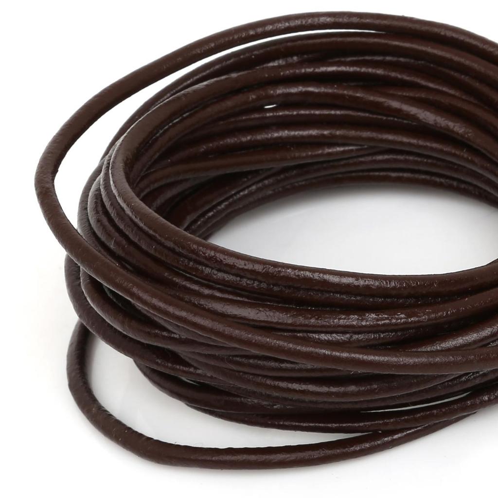 Натуральная круглая кожаная нить для изготовления браслетов, ювелирных изделий, DIY, шнур, шнур