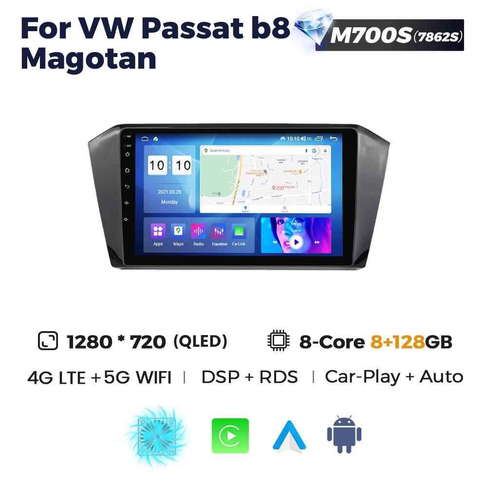 Navifly 2Din Android Carplay Мультимедийный Автомобильный Радио Плеер Для Volkswagen VW Magotan Passat B8 2015-2025 DSP GPS Навигация Стерео