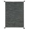 Living Room Rug In Braided Woven Cotton Grey 160x230