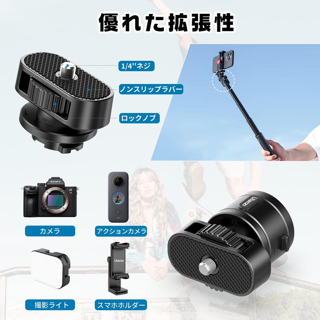 Быстросъемный винтовой адаптер Ulanzi II для штатива, простая установка, магнитное отверстие для винтов, аксессуары для камеры, подходящие для Mini Go-Quick 1/4 1/4