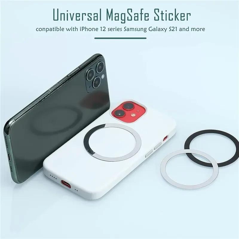 Magnetic Metal Ring Patch, Universal Magnet Converter, Fits iPhone Samsung Android, Wireless Charge Car Mount Accessory