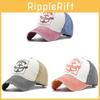 Retro Geometric Embroidery Baseball Cap Cotton Material Adjustable Size Casual Style