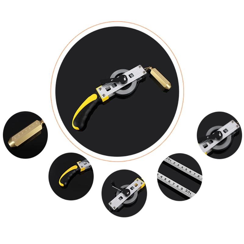 10/15/20m Oil Gauging Tape Explosion-Proof Oil for Tank Gauging Tapes Carbon Steel Sounding Tape with Brass Plumb Bob