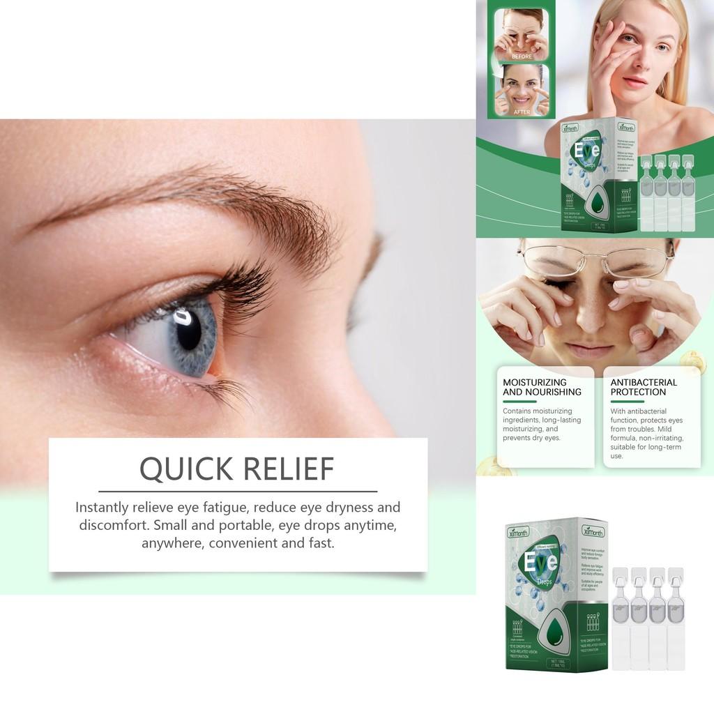 Глазные капли Ximonth Успокаивающее облегчение при сухости глаз Увлажняющее средство для глаз 1,5 мл Упаковка из 10 штук