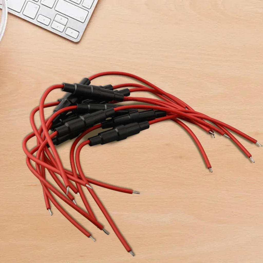 5 шт. Держатель стеклянного предохранителя винтового типа С кабелем 22 20 18 16 14AWG 250V 5x20 мм Стеклянный предохранитель Корпус предохранителя Электрооборудование