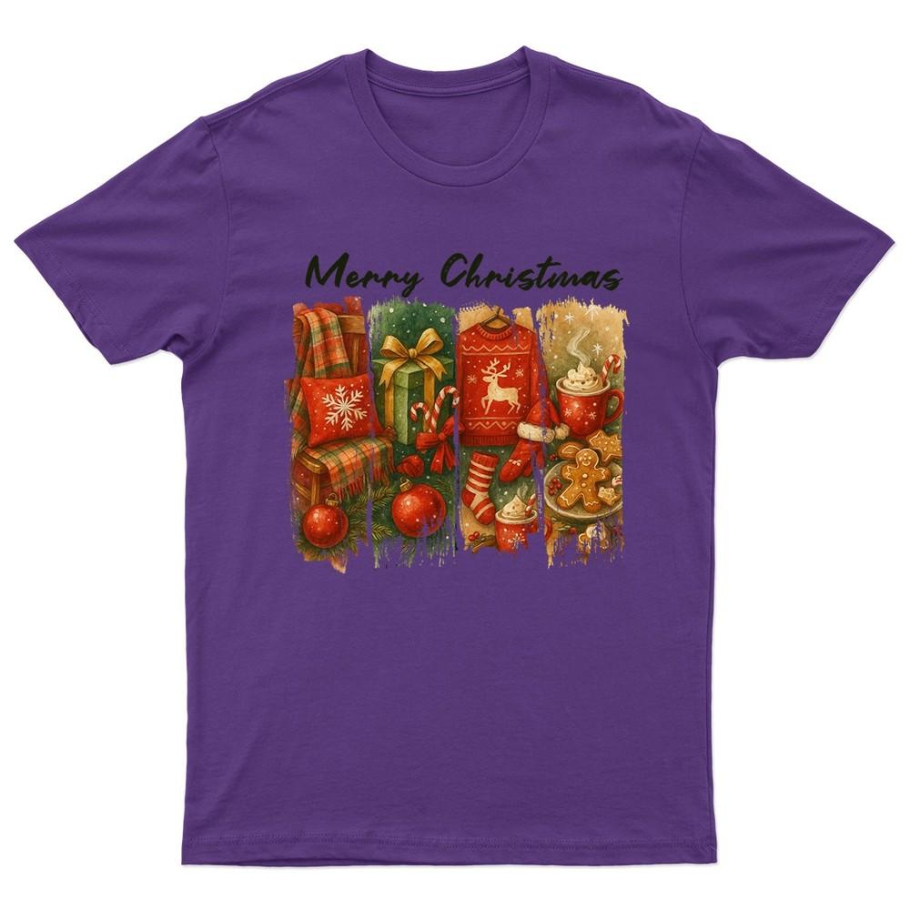 Merry Christmas Festive Holiday TShirt Unisex Gift Retro Seasonal Funny Xmas a