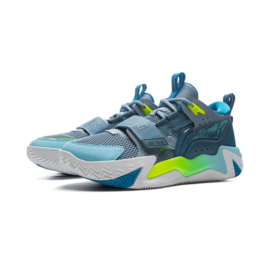 Li Ning YOUNG Basketball Low top Children's Basketball Shoes Pale Gray Blue/Dark Blue/Breeze Blue Kids' YKBV016-5
