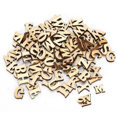 200 шт DIY Log Letter Form Wood Sheet Обучающая игрушка Crafts Decor для 26 английских букв