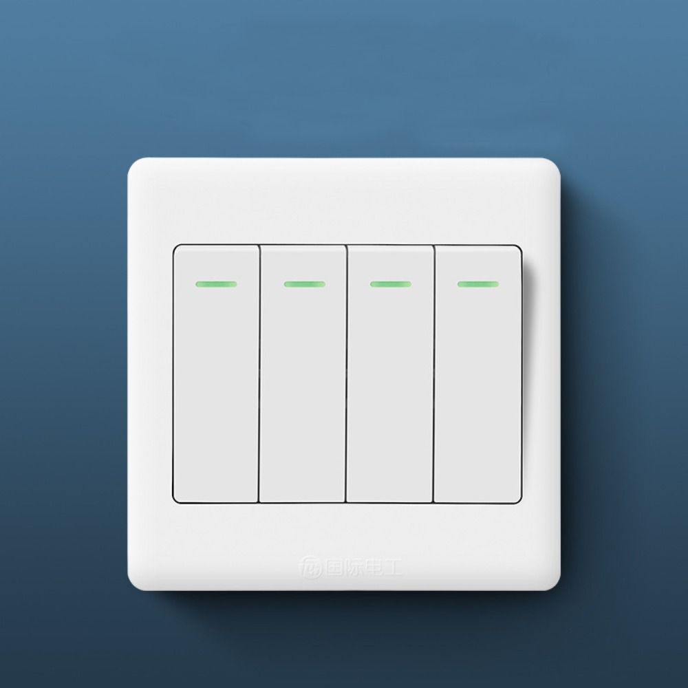 С люминесцентным индикатором света настенная панель выключателя света домашние аксессуары кнопки включения/выключения