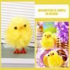 OSALADI 10 штук Мини плюшевые пасхальные цыплята, Маленькие пластиковые мягкие цыплята, Флокированные игрушки-цыплята для поделок, Пасхальные украшения-цыплята, Сувенир для вечеринки