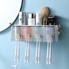 Wall-mounted Toothbrush Holder Set Bathroom Punch-free Wash Mouth Cup Shelf Home Creative Toothbrush Cup Storage Rack