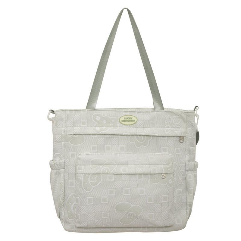 Large Capacity Canvas Bag Soft Material Trendy Tote Bag Street Style Crossbody Bag