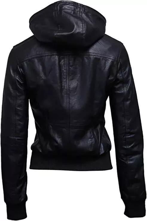 Biker Real Soft Handmade Black Leather Jacket Women 100% Lambskin Motorcycle