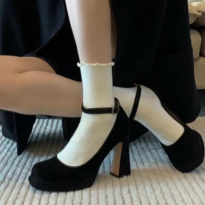 Модные горячие продажи женские туфли на высоком каблуке с пряжкой и ремешком, новые туфли-лодочки с круглым носком для вечеринок, женские бестселлеры, супер высокие туфли для женщин