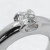 Cartier C Do Solitaire Ring K18 White Gold/diamond #3.7(US Size) 7.5g Women Used