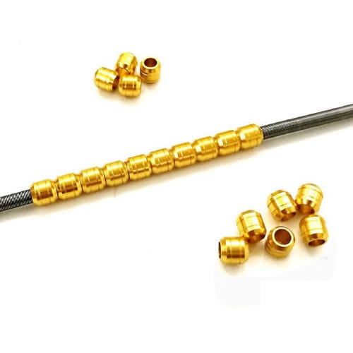 Cicogna Metal Pipe Parts, Gunpla Power Pipe Set, 3mm, 4mm, 5mm Diameter, 63-Piece Set, for Plastic Models, Robots, and Detailing (Gold)
