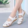 Summer Women Leather Sandals Hollow Flat White Fashion Casual Ladies Shoes Sandales Round Toe Non-Slip Size 35-42 Mujer