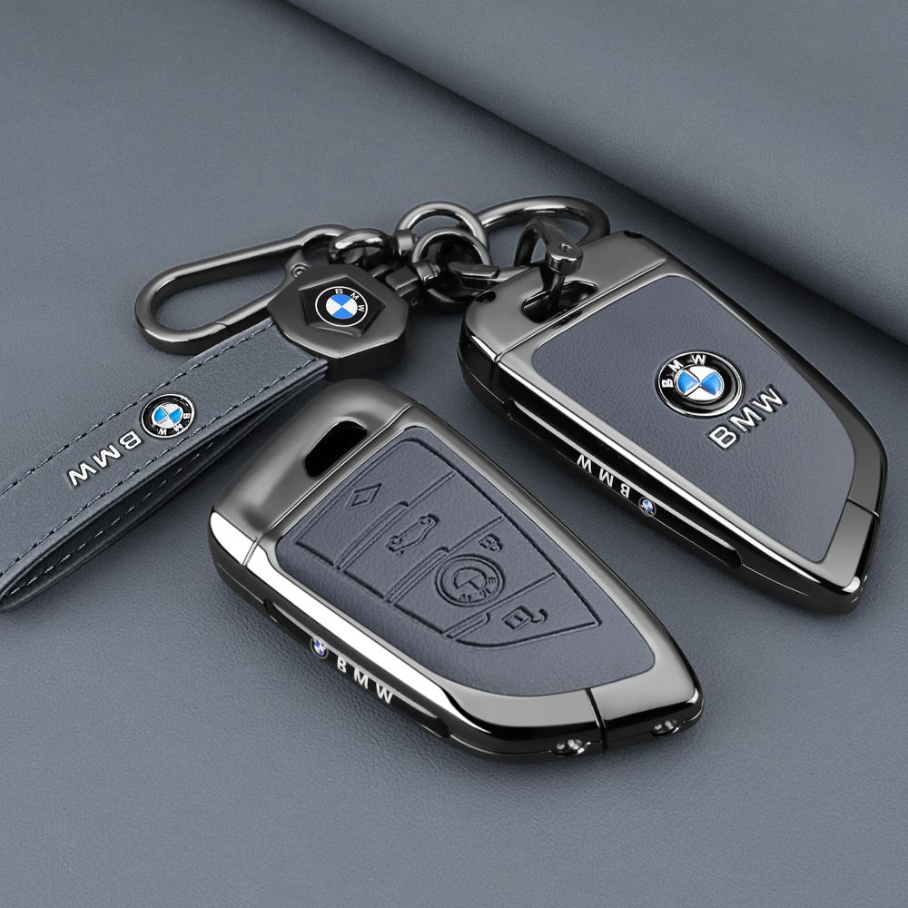 EGRH8 Metal Leather Car Remote Key Case Cover Shell For BMW X1 X3 X4 X5 F15 X6 F16 G30 7 Series G11 F48 F39 520 525 f30 118i 218i 320i