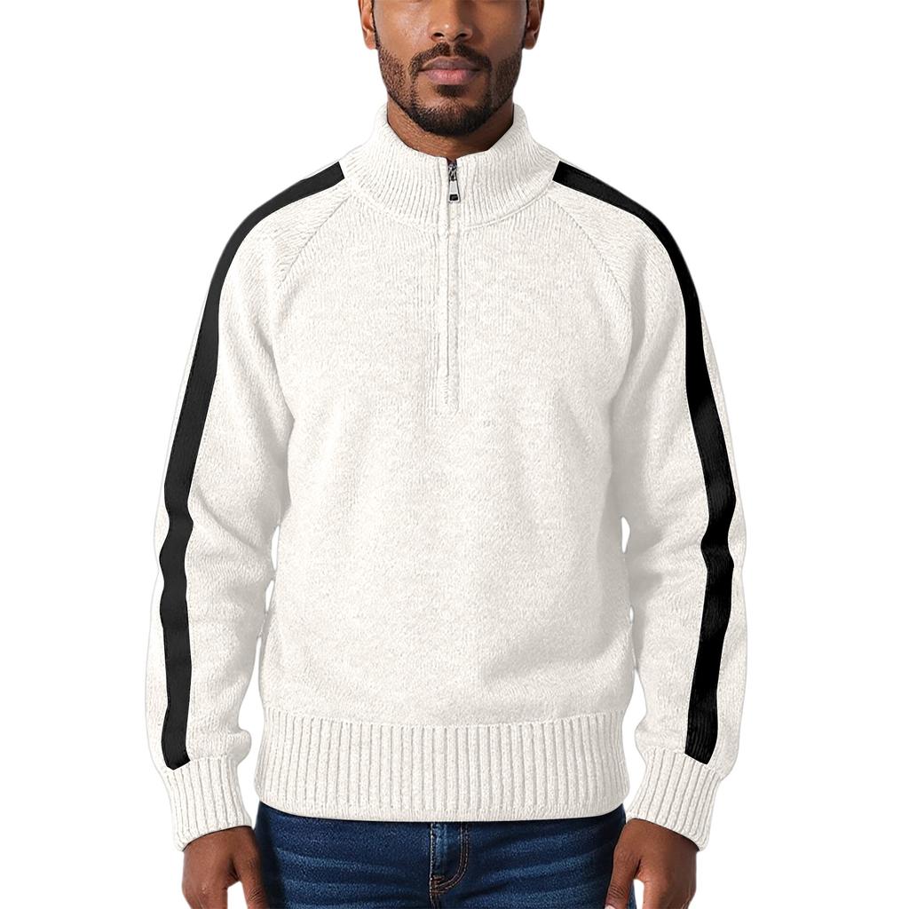 Men's Fashion Knitting Pullover Long Sleeves Loose Round Neck Sweater