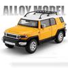 1:24 Scale Alloy FJ LAND CRUISER Cars Toys Miniature Models Light Sound Pull Back Vehicles Rubber Tires Car Boys Festival Gifts