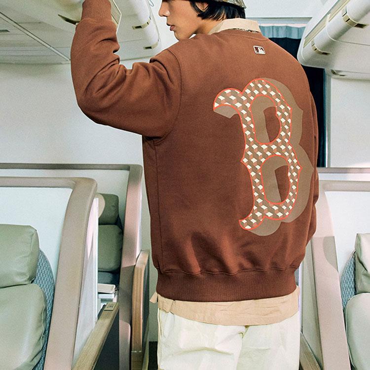 Новые толстовки MLB Old Flower Унисекс Темно-коричневый 3AMTM0624-43BRD