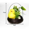 Animal Simulation Luminous Foam Handle Basket Cute Little Chicken Ornament, Wicker Decoration for Home, Dance Party and Hotel