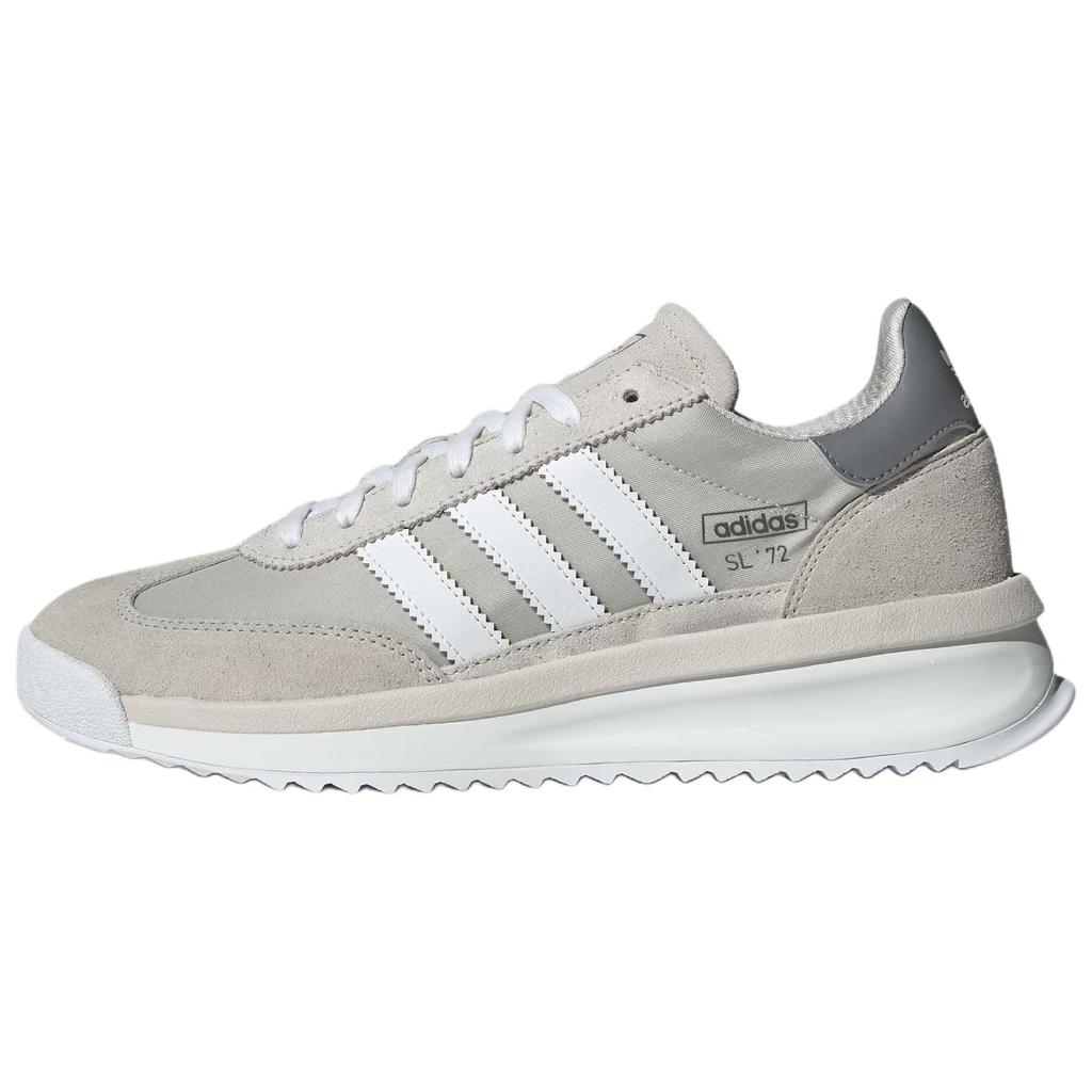 Adidas Originals Sl 72 Rtn Fabric Leather Versatile Comfortable Durable Low-Top Lifestyle Casual Shoes Unisex Casual Shoes Light-Gray JR8765