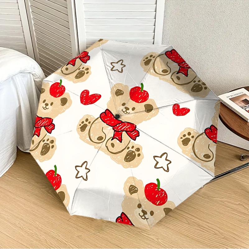 1pc Bear, Apple Automatic Open/Close Umbrella, Formal Events - Ideal Gift for Family or Friends, Outdoor Accessory yy251211154