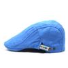 Summer new fashion beret solid color cotton cap men's and women's summer visor letter forward hat