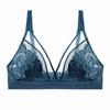 Sexy Lace Bra Women's Deep V Bra Thin Hollow Fancy Underwear Sensual Lingerie Invisible Plus Size Bralette See Through Bra