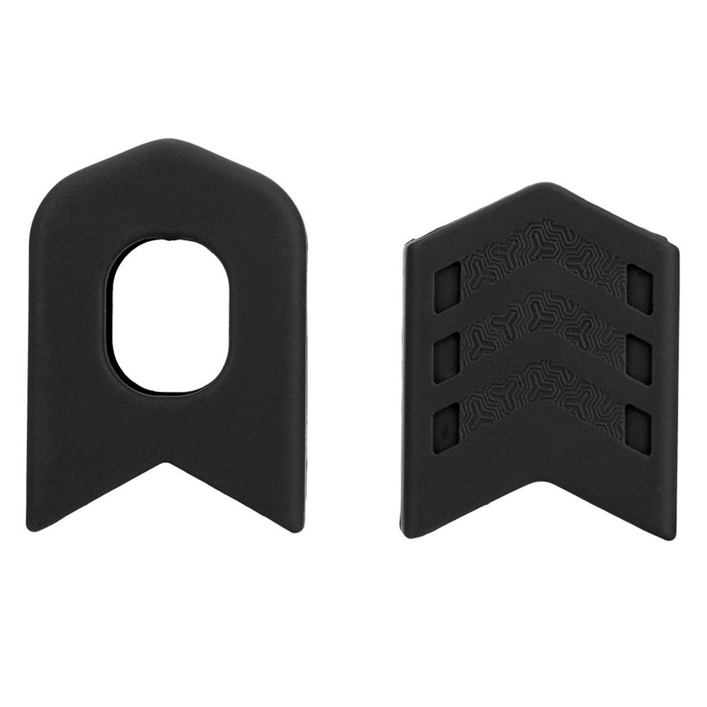 1 Piar Silicone Bicycle Crank Protection Sleeve Arm Protector Bike Accessory (Black)