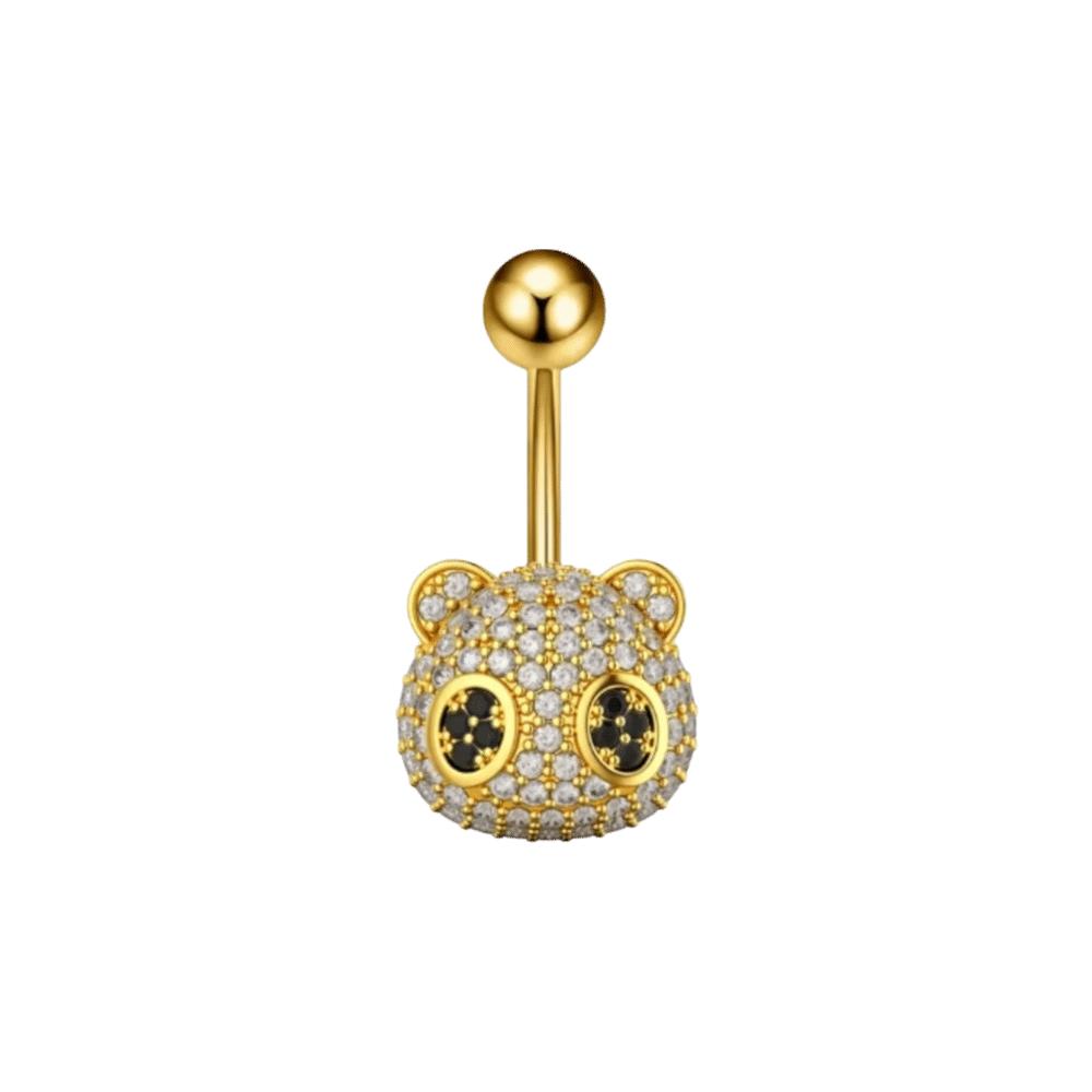 Elegant Crystal Ball Belly Button Rings Copper Shiny Body Jewelry New Gem Navel Piercing  Men