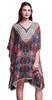 Womens Short Beach Kaftan Beachwear Bikini Coverup Midi Dress-4X-5X