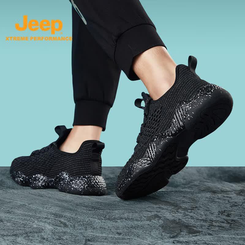 JEEP Men's Breathable Knit Athletic Running Shoes