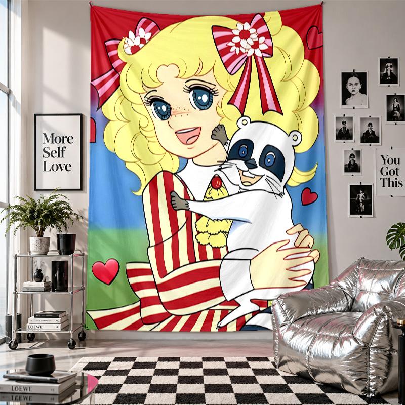 Wall TapestryCandy Candy Art Hanging Cloth Decorative Background Cover for Room Decoration