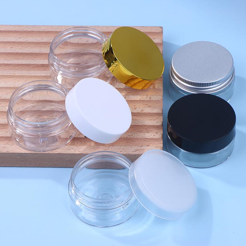5Pcs Travel Face Cream Jar Empty Plastic Cosmetic Makeup Bottle 20Ml 30Ml 50Ml Transparent Storage Container Refillable Bottles