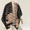 New Autumn and Winter Shawl with High End Scarf Office Blanket Imitation Cashmere Thickened Warm Scarf