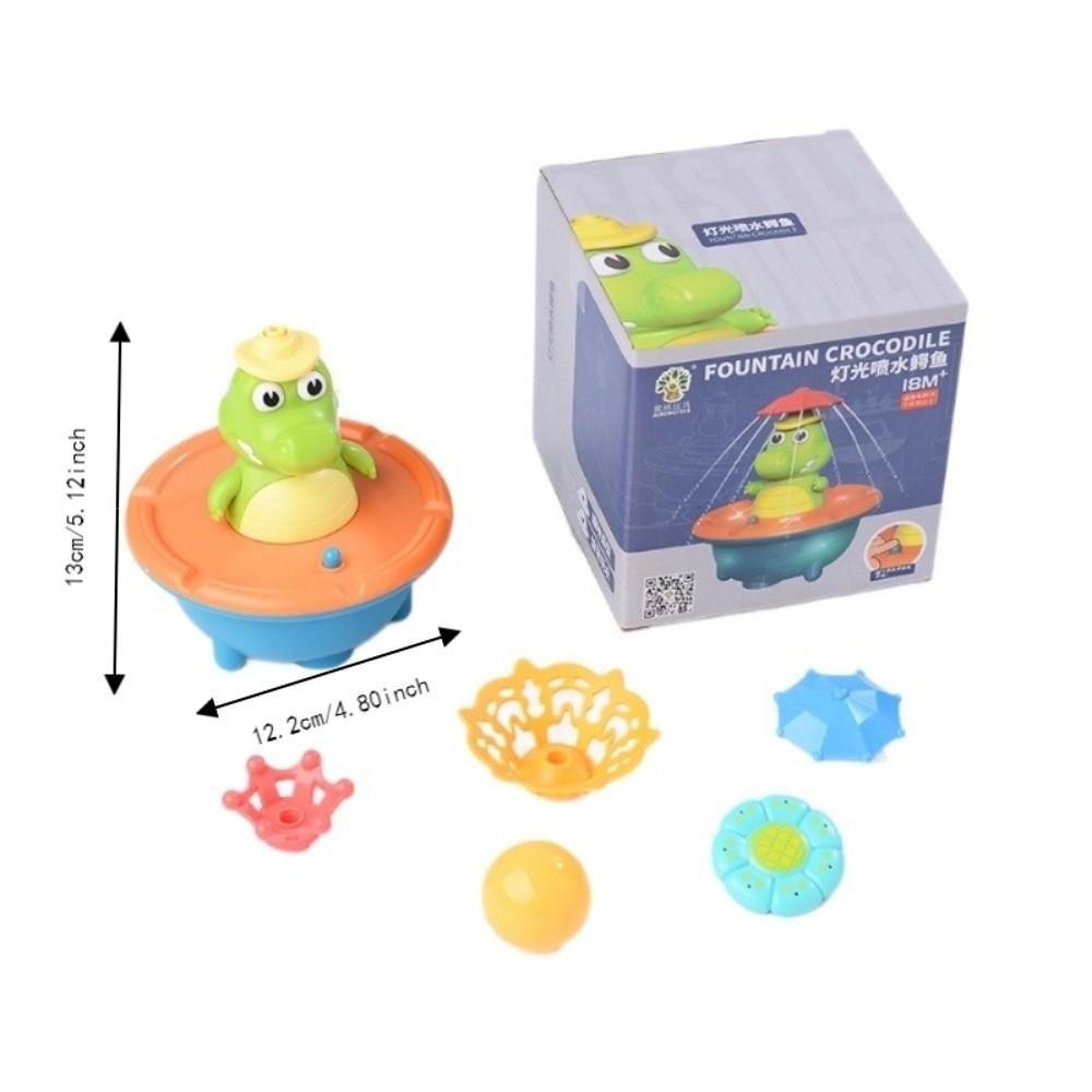 LED Light Light up Bath Toys Cartoon Crocodile Bath Toy Gifts Spray Water Crocodile  Bath Time
