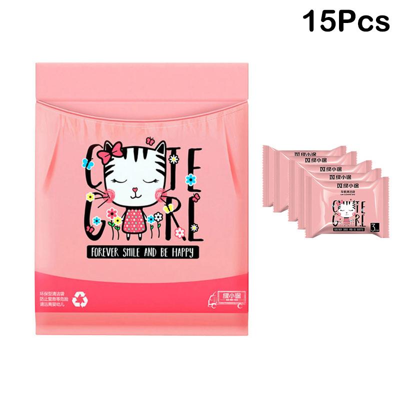 15/30Pcs Adhesive Car Trash Bag Disposable Car Interior Hanging Multi-Functional Clean Bag Small Plastic Bag Car Garbage Bin