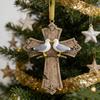 Bird Christmas Ornament Christian Symbol Hanging Decoration Bird And Faith Token Ornament for Xmas Tree Entryway Living Room Holiday Decor