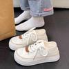 Platform Canvas Shoes Women's 2025 New Spring and Autumn Internet Celebrities Super Fire with Skirt Little White Shoes Board Shoes Design Sense Niche