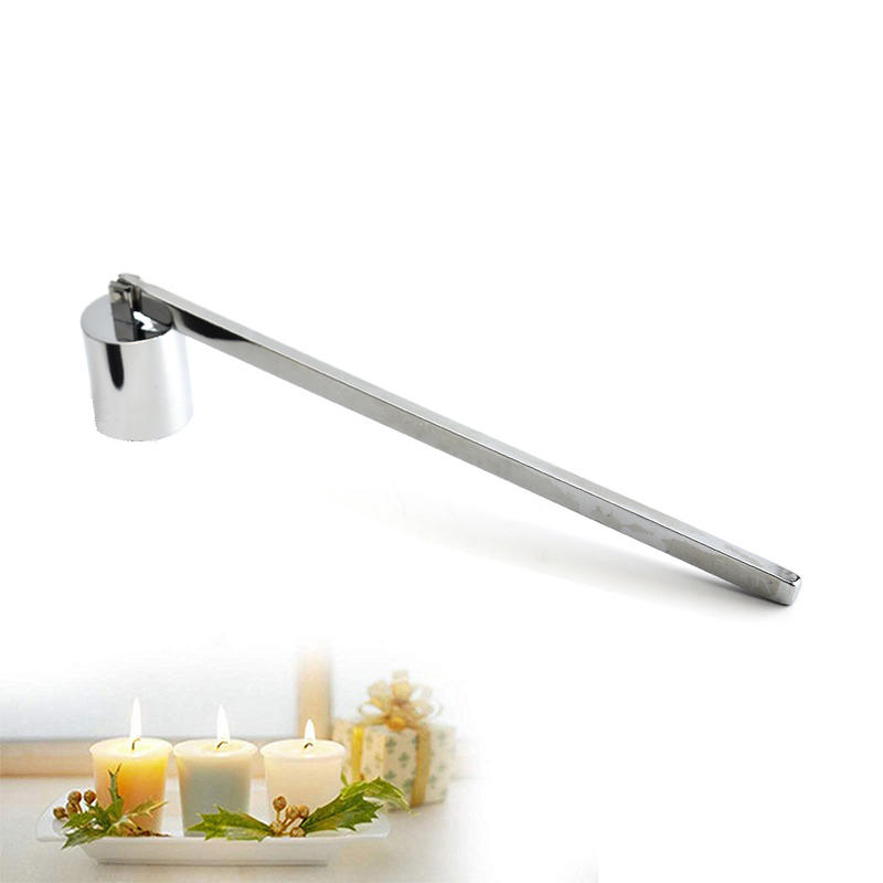 Гаситель пламени свечи из нержавеющей стали с длинной ручкой, гаситель свечи, крышка в форме колокола, противоскользящая пробка для свечи, гаситель фитиля для безопасности