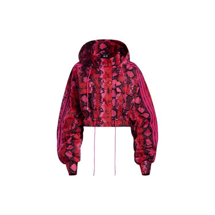 Adidas Спортивная куртка с капюшоном Ivy Park X Originals Clover, унисекс, верхняя одежда, ярко-розовая HM6176