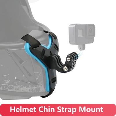 Крепление на подбородочный ремень для мотоциклетного шлема для GoPro Hero 12 11 10 9 8 7 6 5 черное DJI Osmo Insta360 AKASO YI аксессуары для экшн-камер