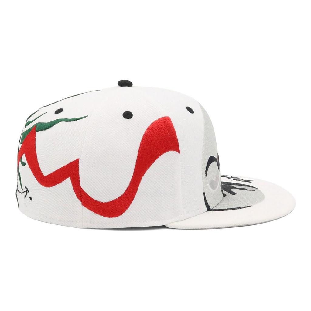 New Era 59FIFTY Коллаборация с Таро Окамото Большая Кепка-бейсболка Fitted с Козырьком Унисекс Размер 7 1/4 Белый