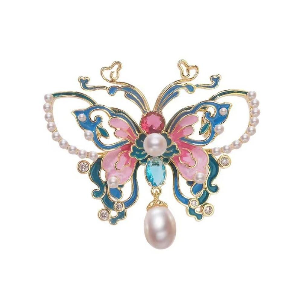 Diamond Butterfly Versatile Simple Brooch Flower Anti-light Pin Clothing Accessories Corsage