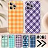 Прозрачный чехол Block Match Plaid для iPhone 17 16 Pro Plus Air 16E 15 14 13 12 11 Max Mini