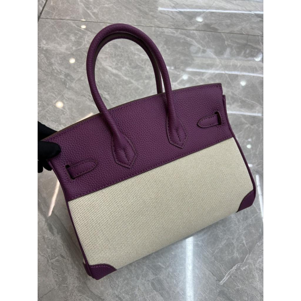 2026 новый первый слой коровья кожа с узором личи и холщовый холст платиновая сумка настоящая кожаная сумка-тоут европейская и американская сумка-мессенджер сумка